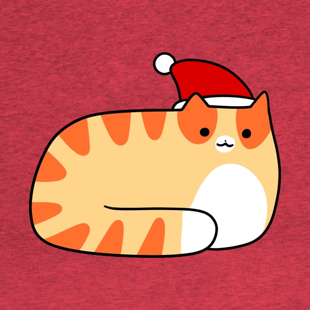 Santa Hat Orange Tabby Cat by saradaboru